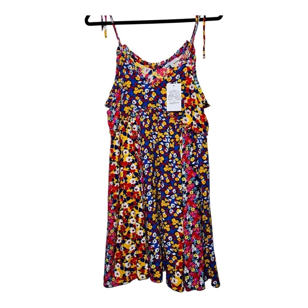 Patrons of Peace Floral Patchwork Dress Large NWT Boho‎ Flowy